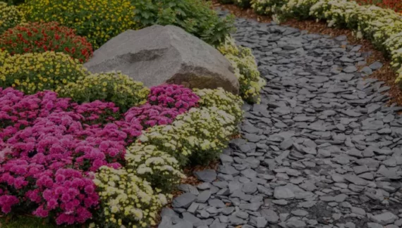 Stone Edging for Flower Beds